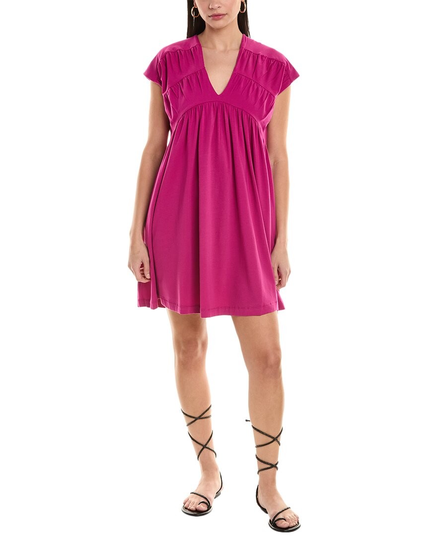Alpha Studio Shirred Mini Dress Women’s Purple 38