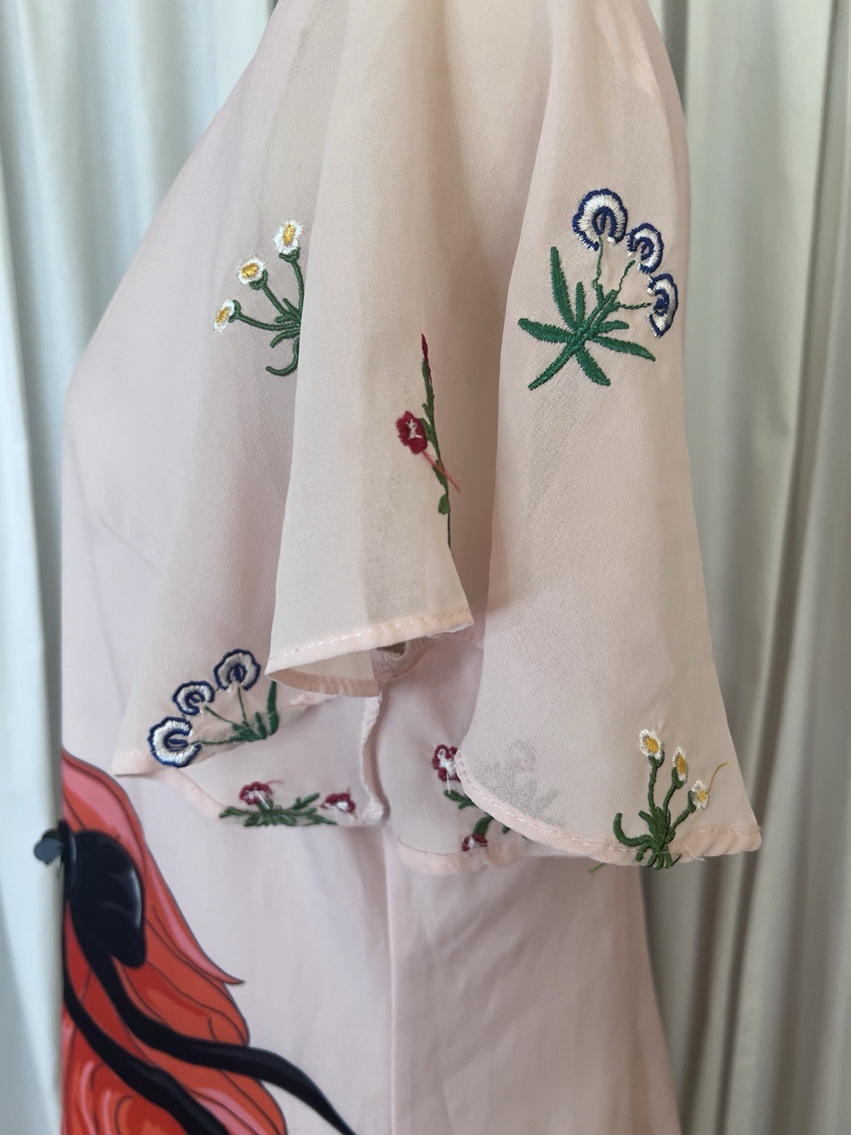 A Fuli Lined Pink Make A Wish ShiftDress W/ Graphic Illustration Sz 10