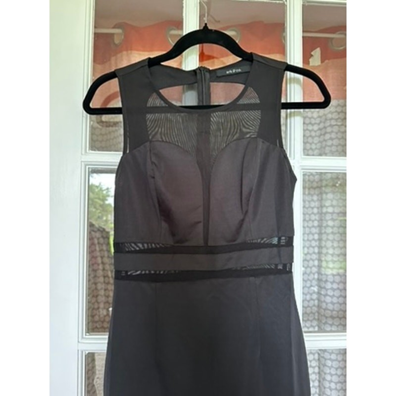 Ark & Co Black Bodycon Dress with Mesh Cutouts S