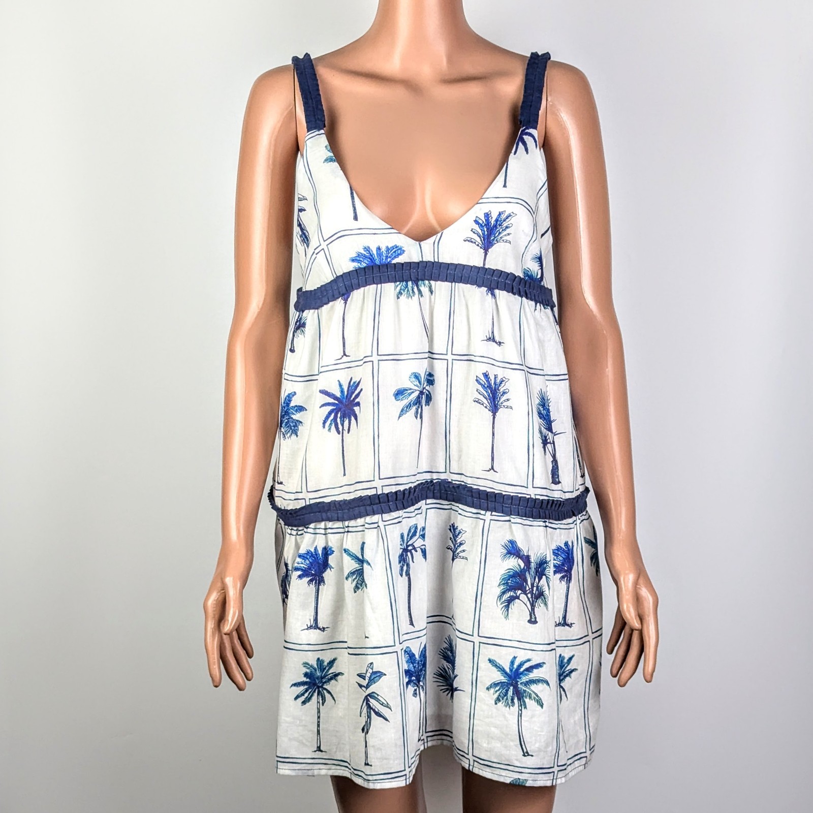 Sancia The Pascal Dress Women’s Linen/Cotton Blend Sleeveless Lined Dress size S