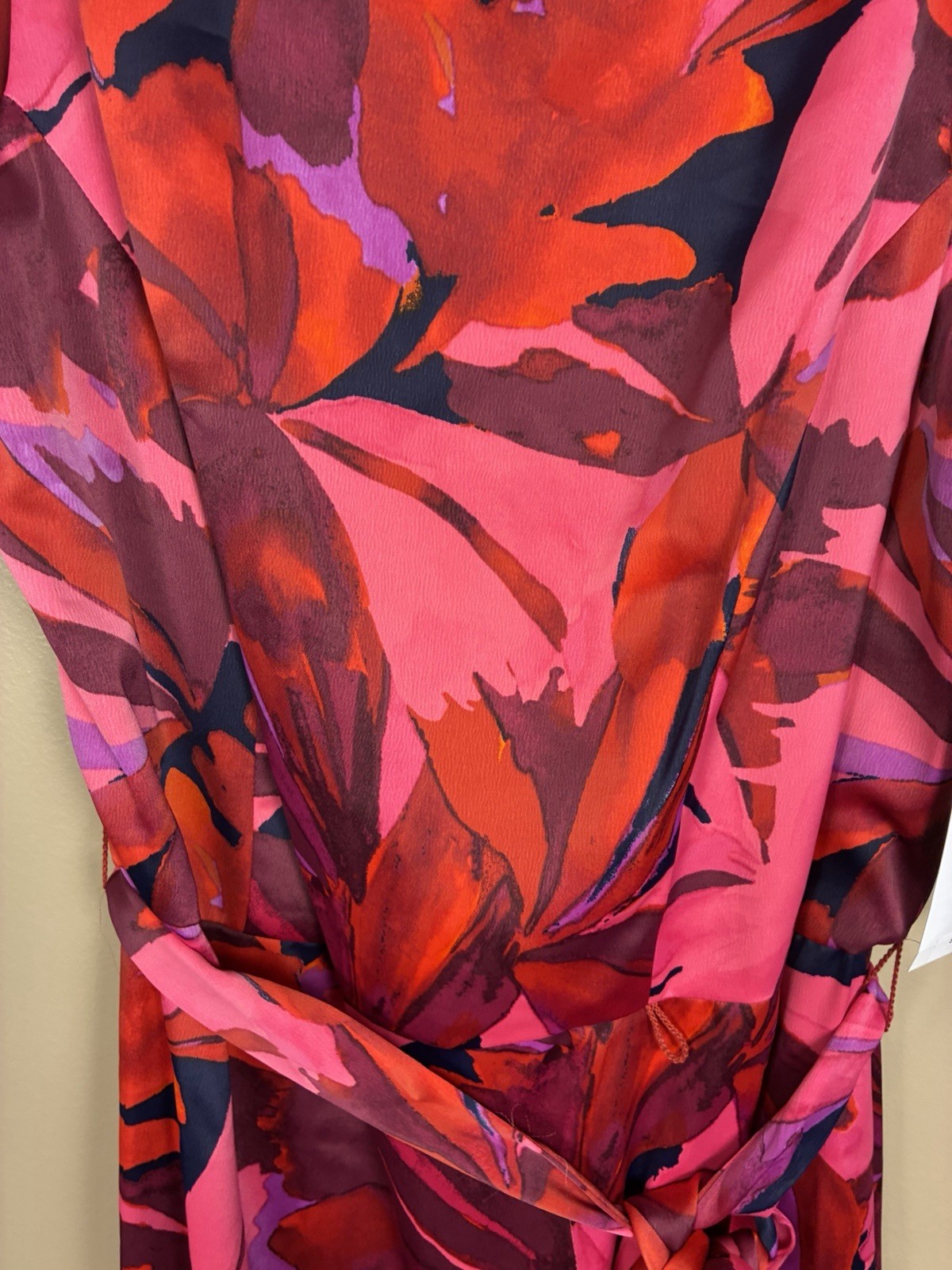 London Times Leaf Print Abstract Hem Fit n Flare Dress 10