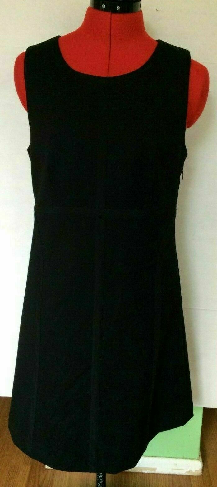 THEORY SHEN B DRESS SHEATH WOMENS SIZE 10 BLACK WOOL BLEND