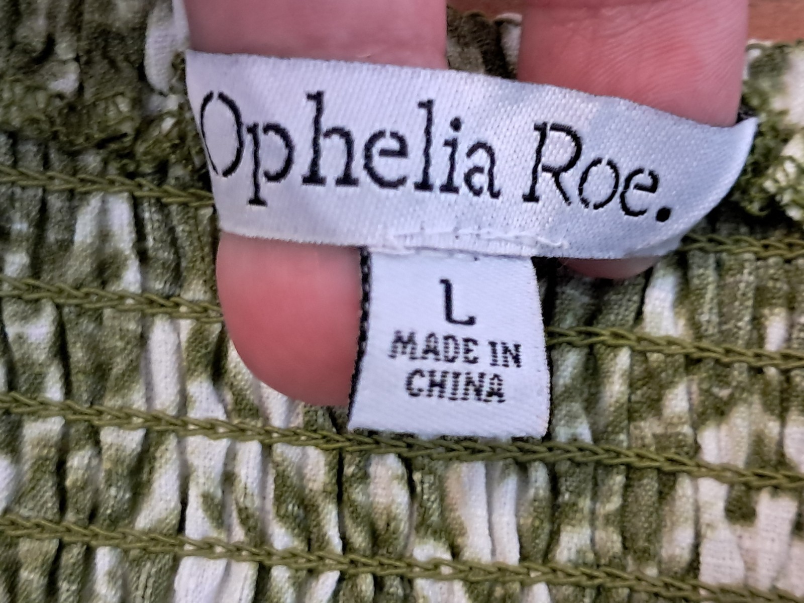 Ophelia Roe Womens Ruffle Hem Maxi Sundress Smocked Back Size L Green NWT