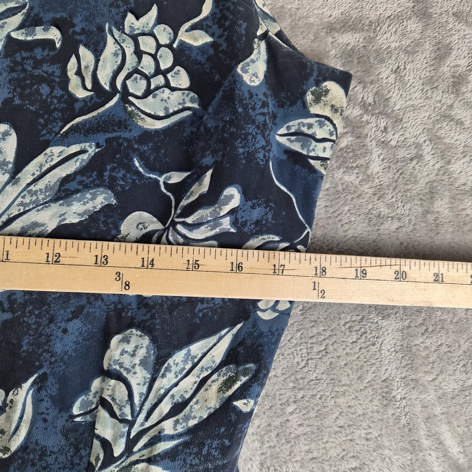 Nancy Crystal Midi Dress Medium Navy Blue Floral Silk Sleeveless Event Party