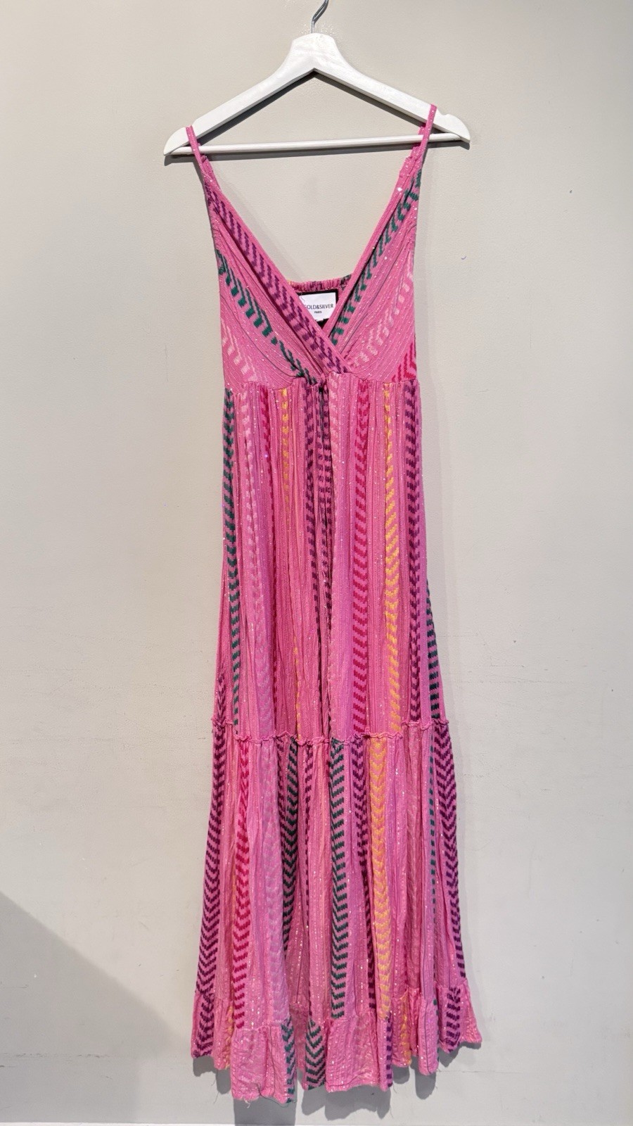 GOLD&SILVER PARIS DRESS Santorini Pink Maxi Dress Summer Vacation Women S Travel