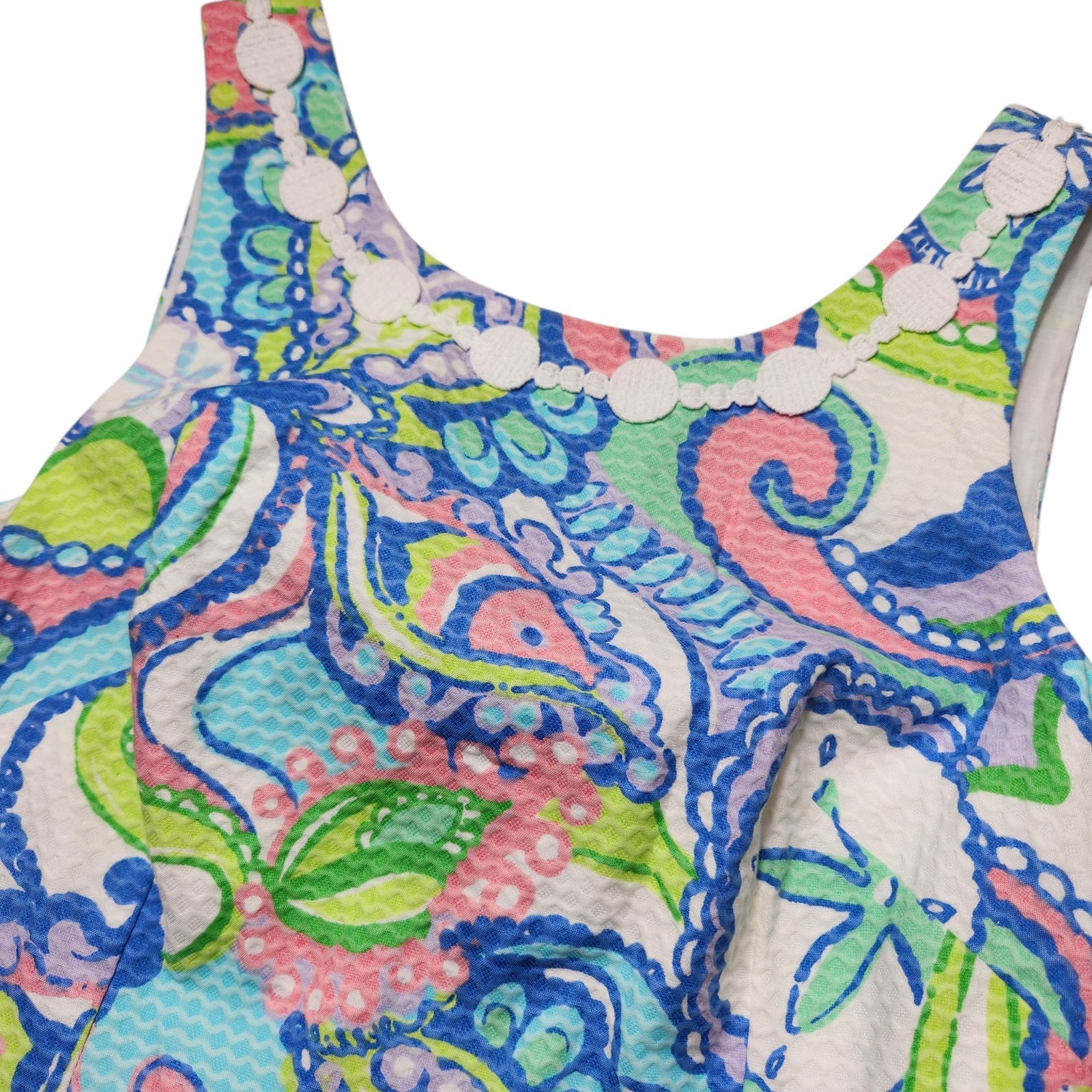 New With Tags Lilly Pulitzer Size 4 Delia Shift Muni Dress Bows Beachy Paisley