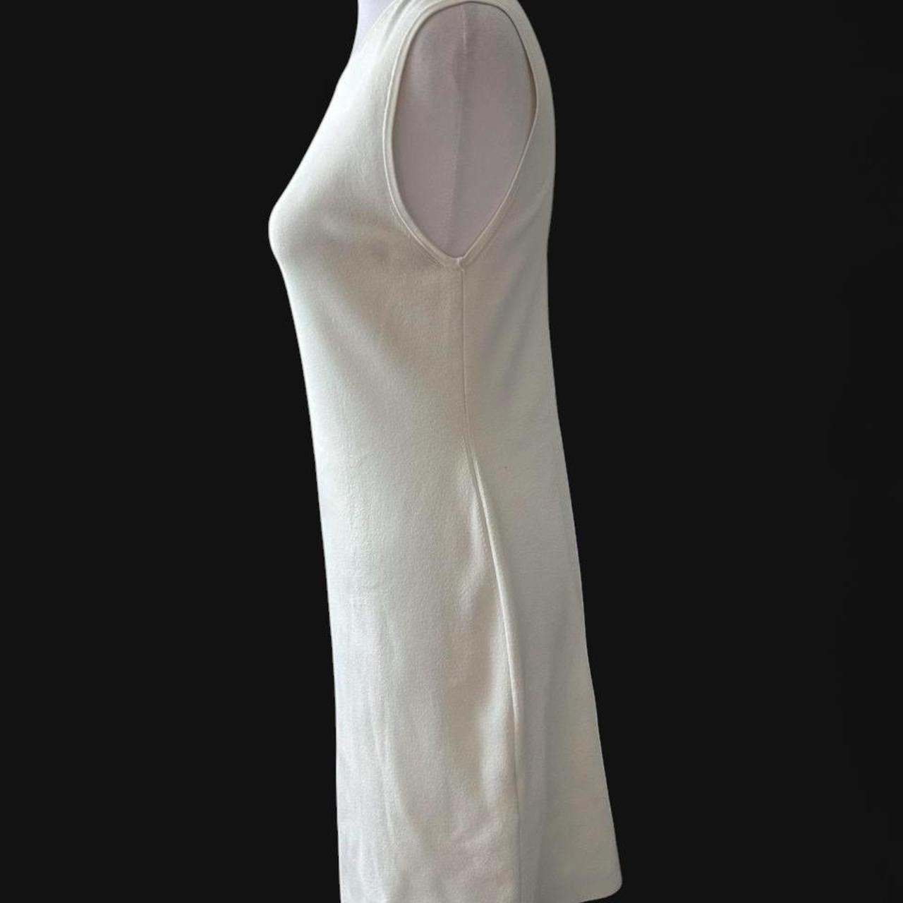 NWT COS White Sleeveless Knit Knee Length Dress Size M