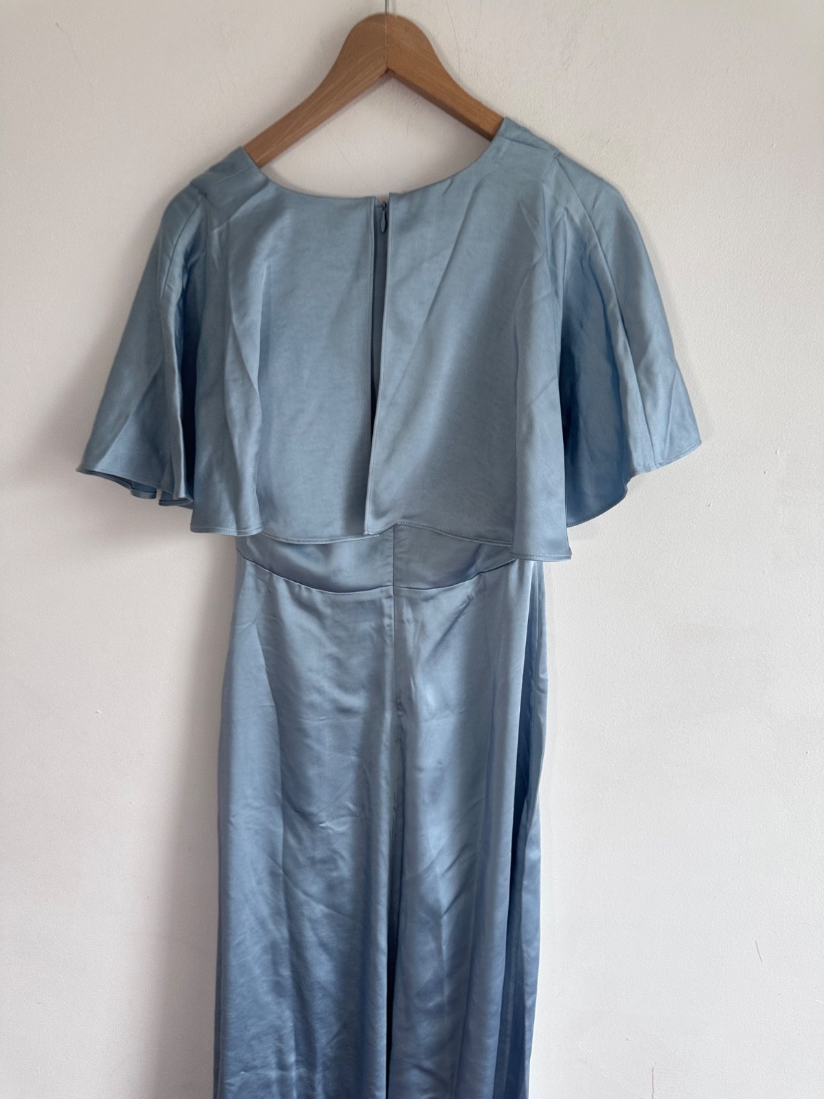 TED BAKER DRESS EMMIE Satin PALE BLUE midi prom formal 6 8 10 12 14 NEW flare