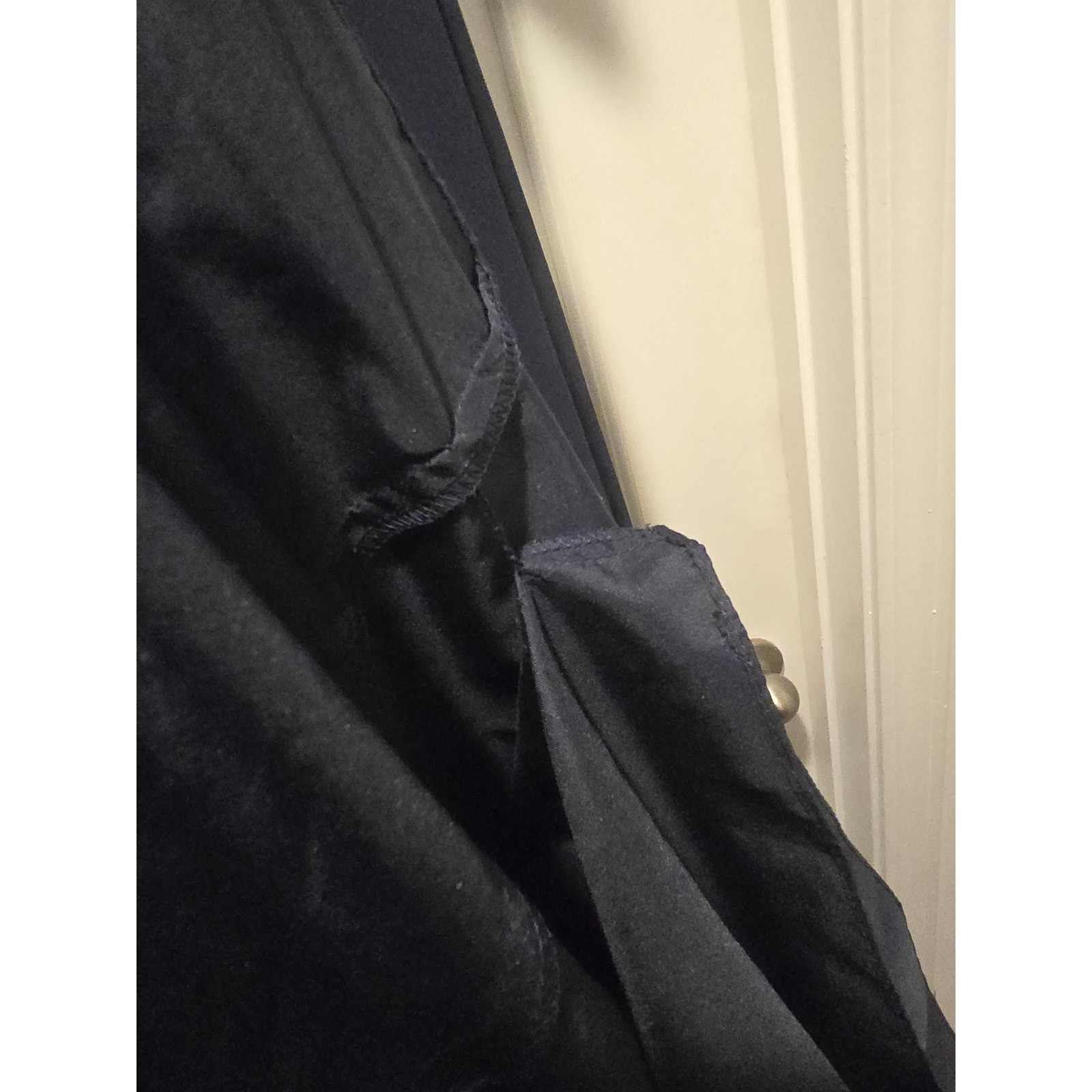 NWOT Watters & Watters Navy Chiffon Ruffle Maxi Bridesmaid Formal Evening Gown