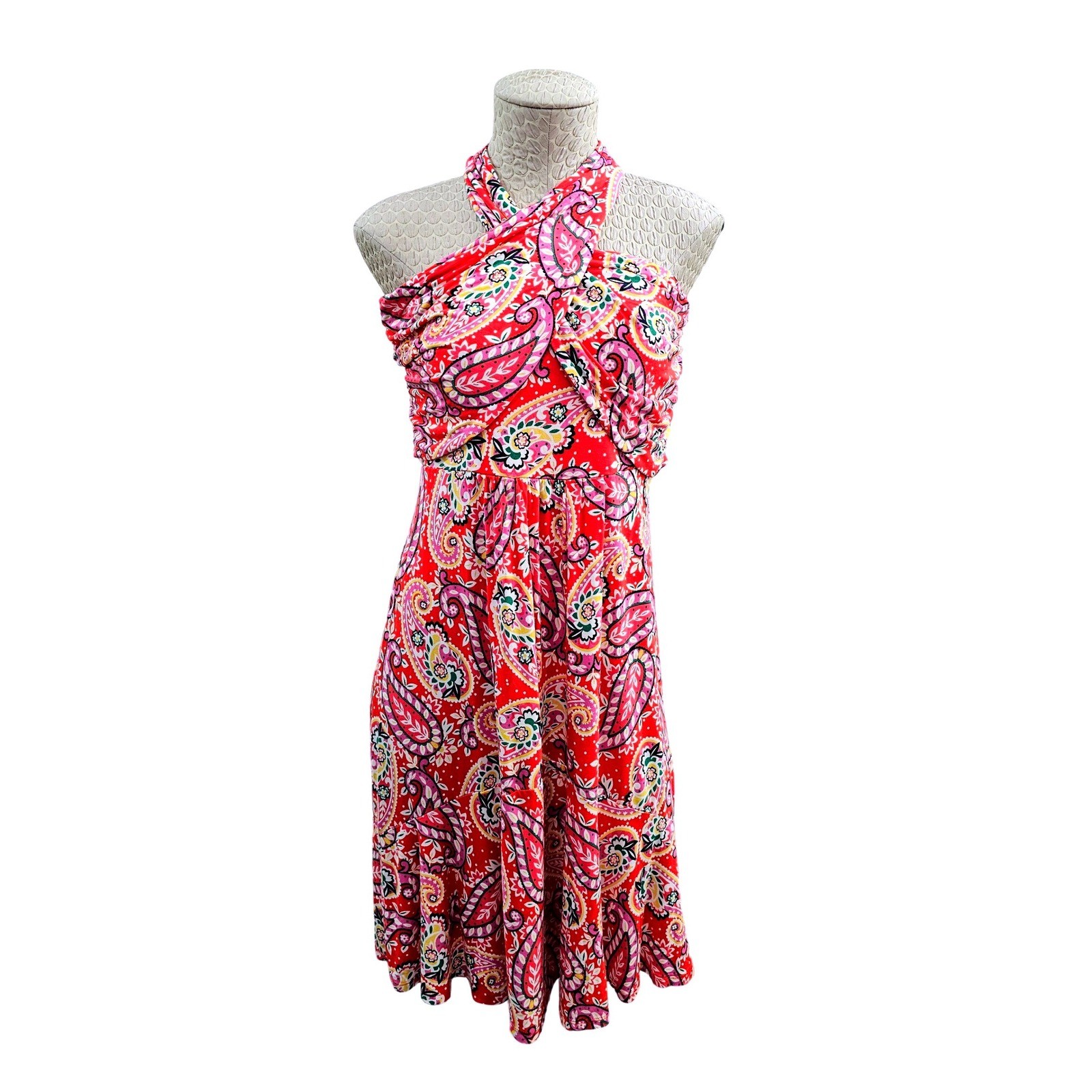 Boden Lilah Multi Way Dress Halter Neck Midi Dress Boho Beach Vacation Resort 6R