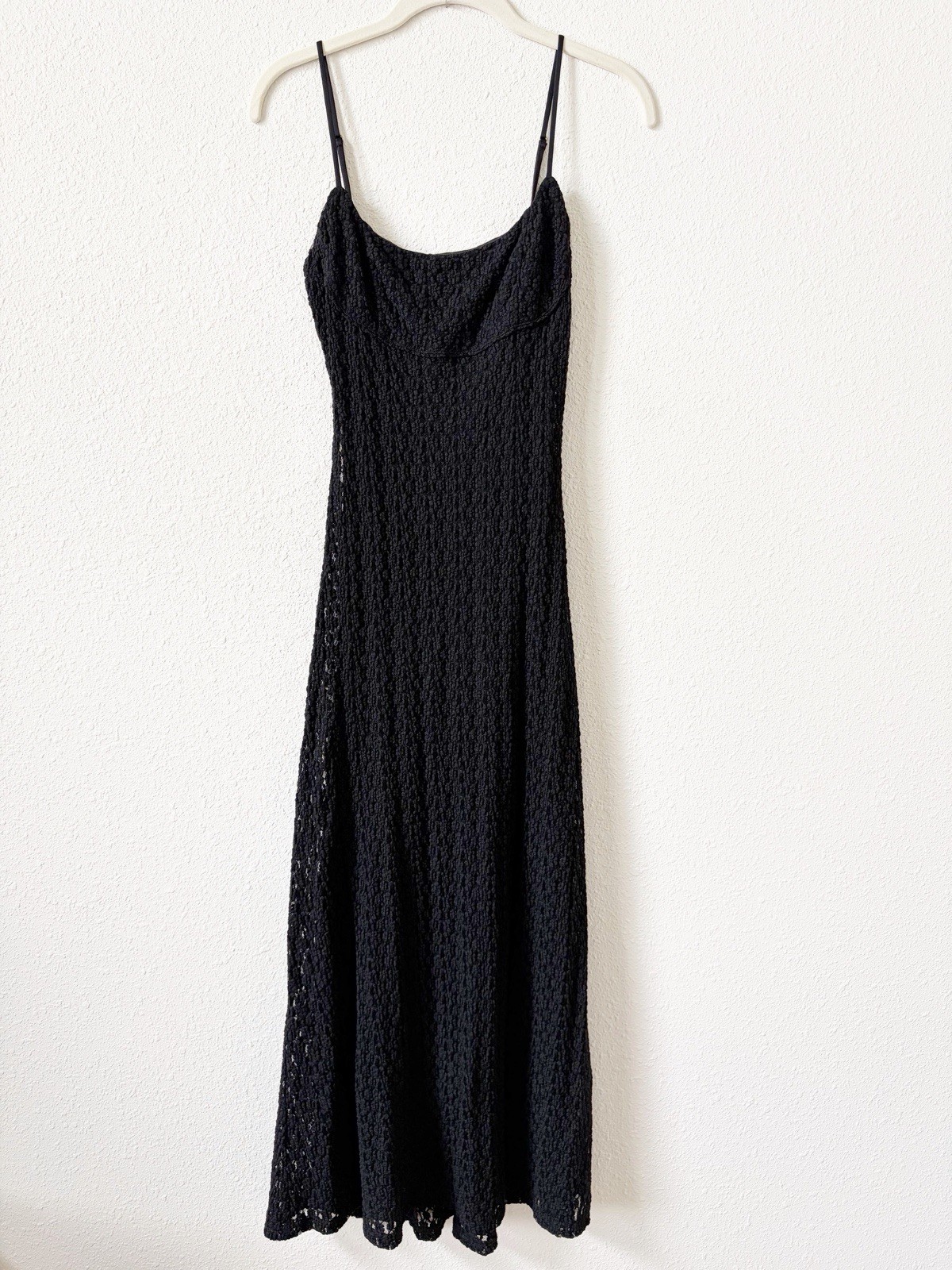 Astr Renaisse Textured Maxi Dress Black Size Small Bohemian Goth Vacation Travel