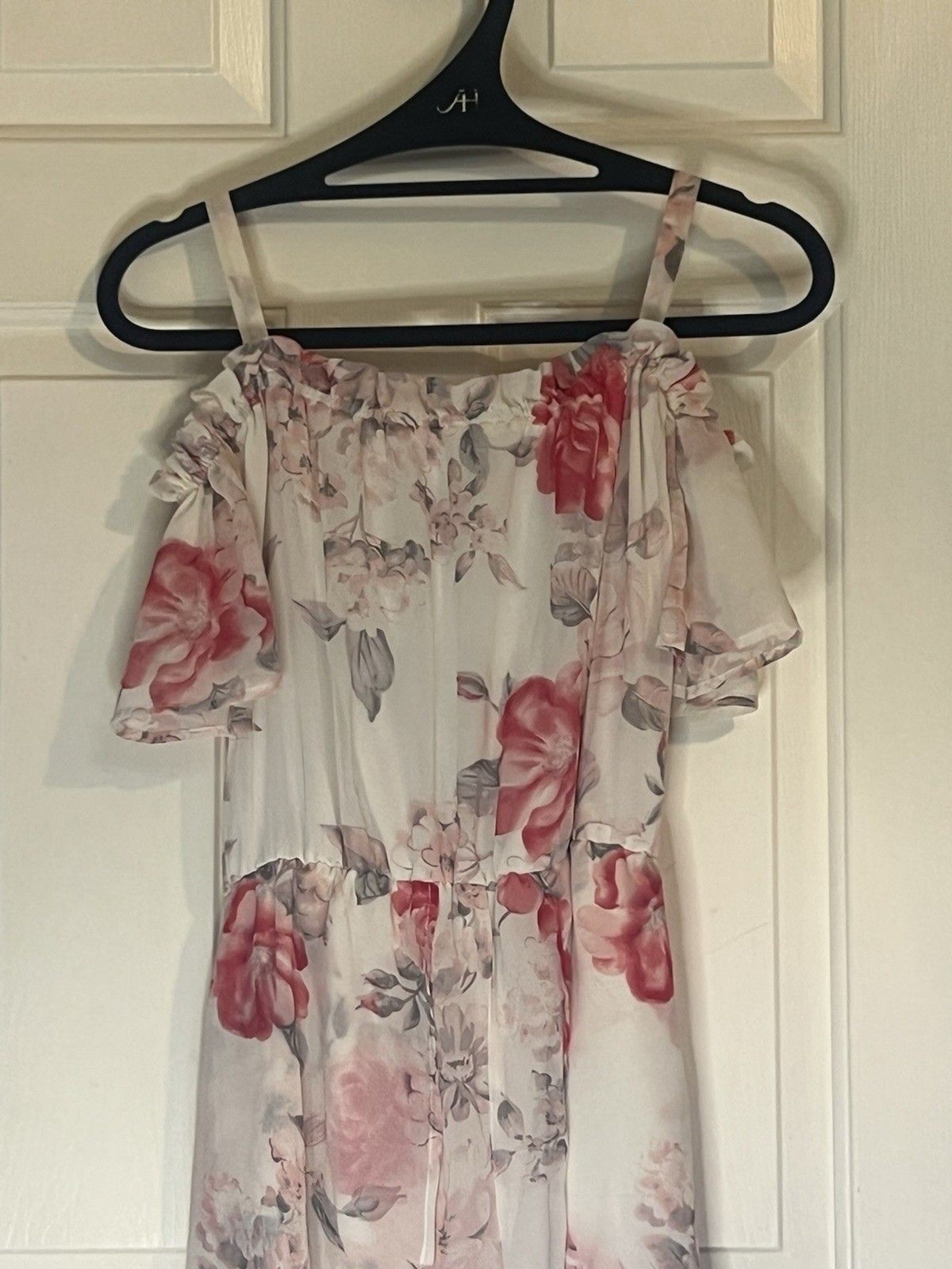 As U Wish Floral Boho Maxi Dress Romper Medium Cream Pink Sun Dress