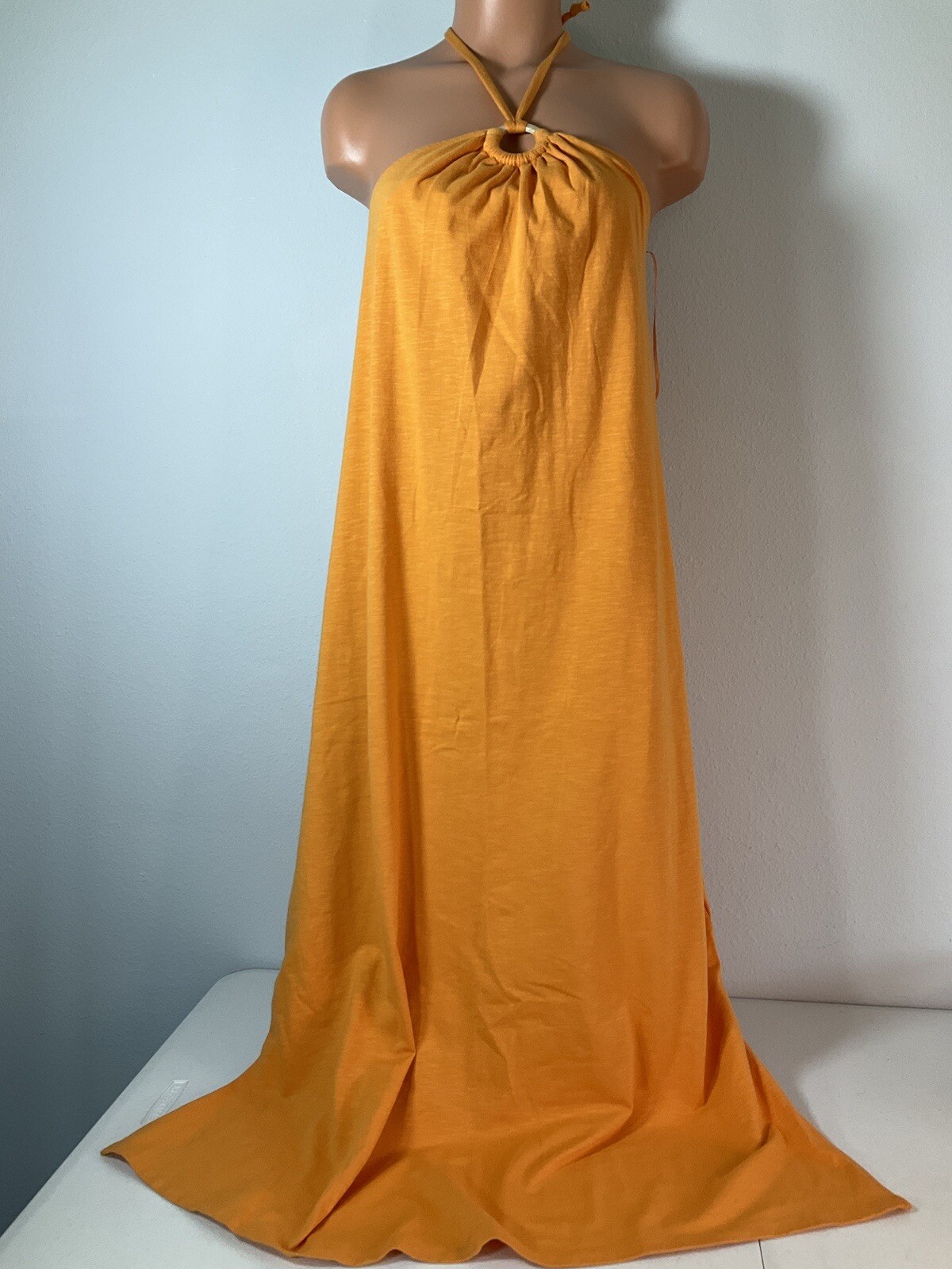 OLD NAVY Orange Sundress. Side Slits. Ties Behind Neck. Sz XL. Orig. $39.99, NEW