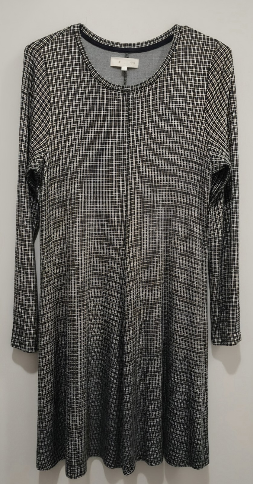Lou & Grey For Loft Women’s Sweater Shift Plaid Dress Size S Long Sleeve Stretch