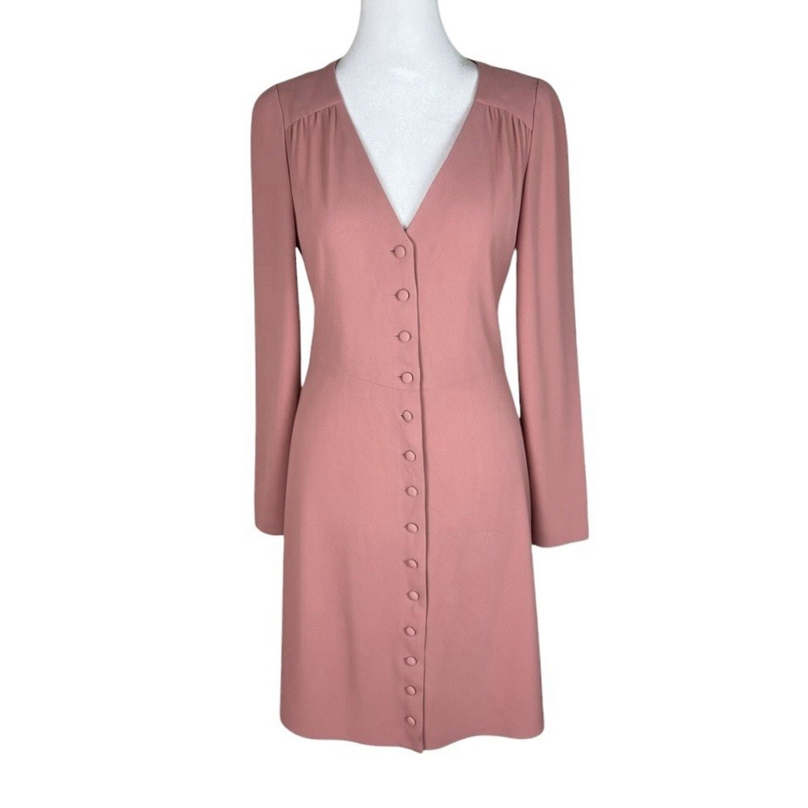 & Other Stories V-Neck Button Up Dress Romantic Cottagecore Soft Girl Size 6