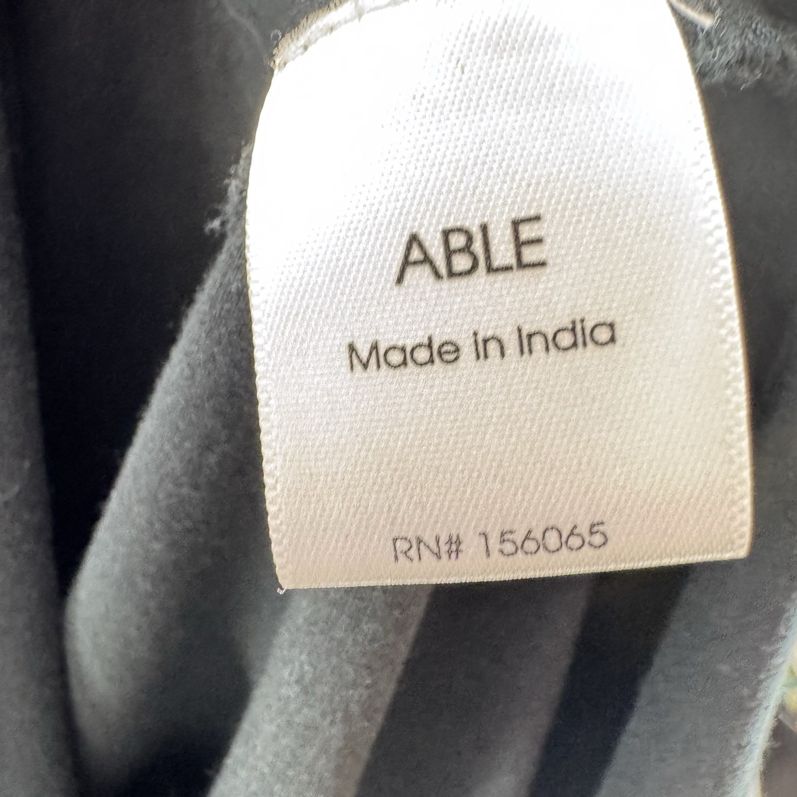 ABLE Womens Nina Dolman Midi Dress Size L Black Cotton Modal Stretch Minimalist