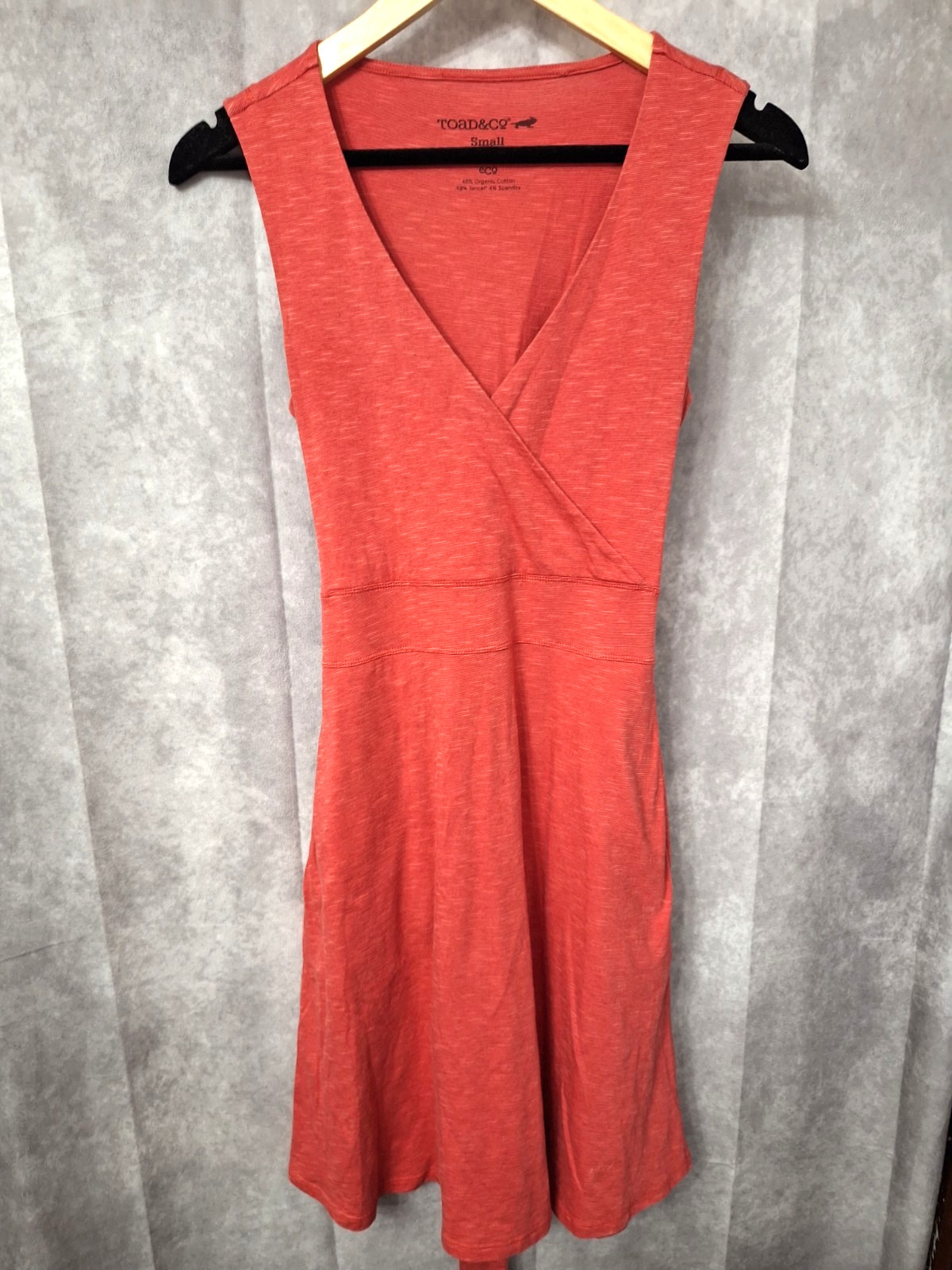 Toad & Co Organic Cotton Tank Dress Sz Small Midi Summer Sleeveless Jersey Knit