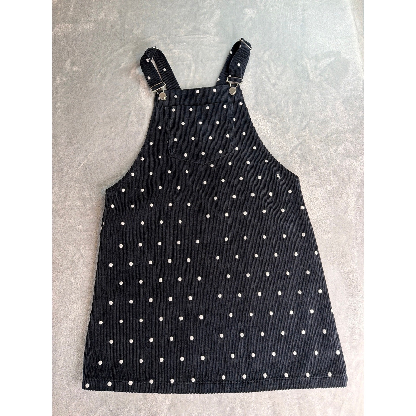 Topshop NWT Polka Dot Corduroy Pinafore Overall Mini Dress Jumper Women’s US 4