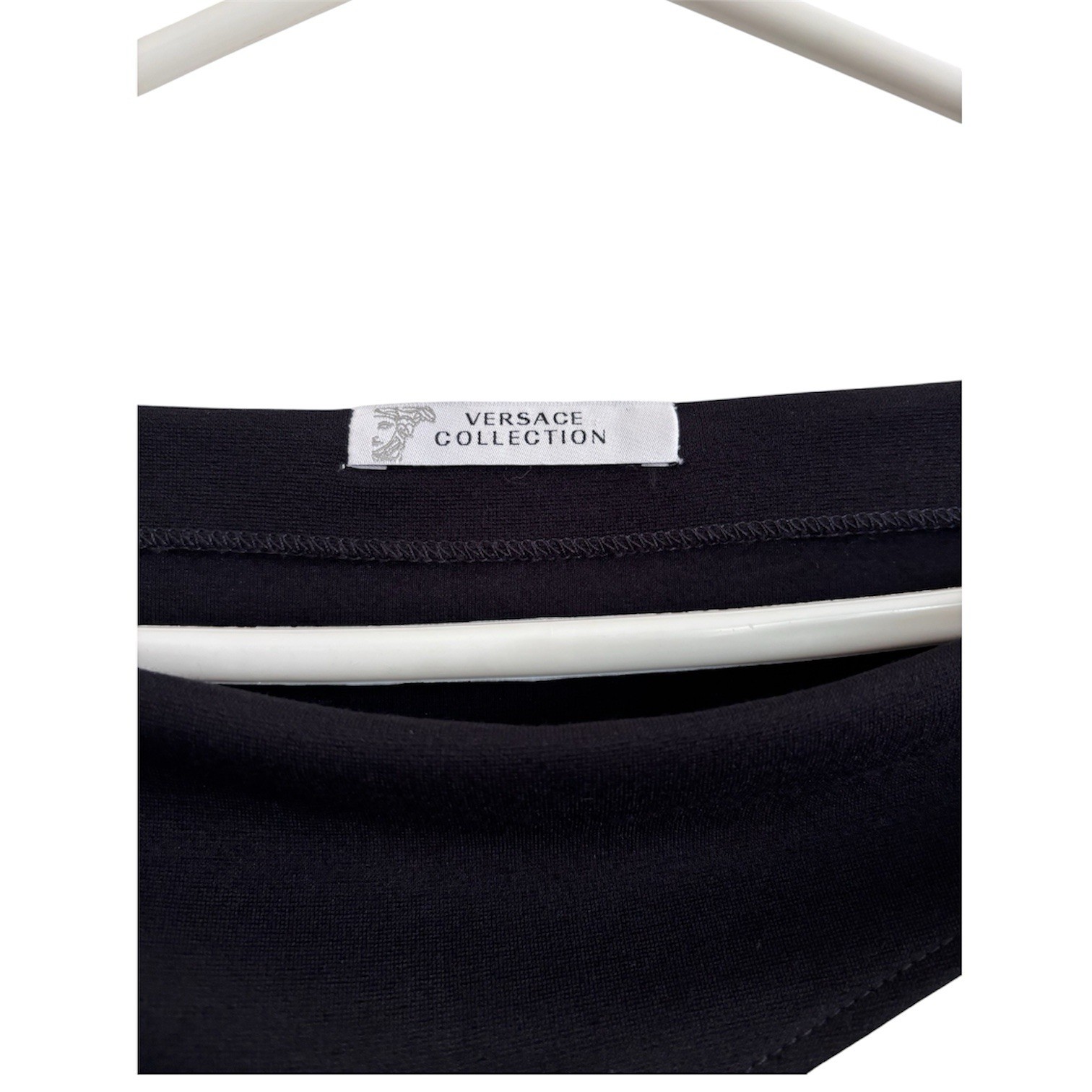 Authentic Versace Collection Medusa Black Cocktail Dress IT 50 Stretch CLG