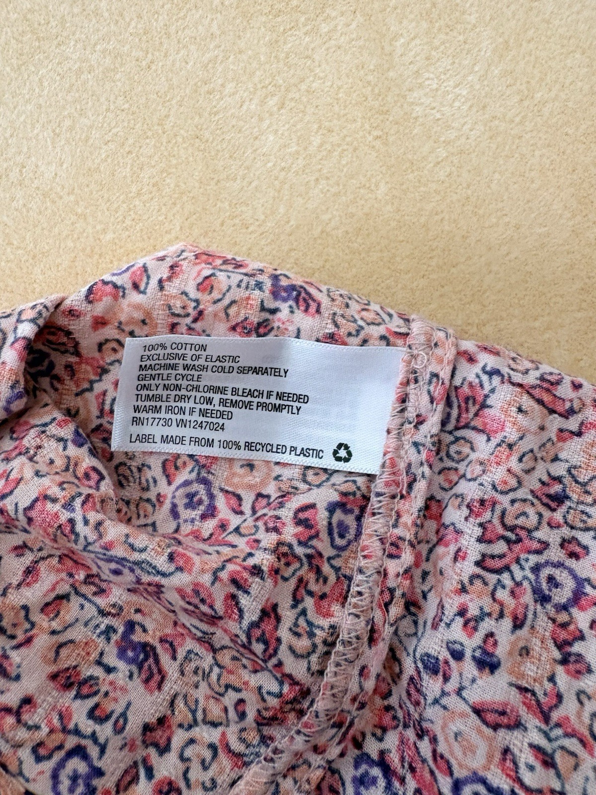 Universal Thread Peasant Midi Dress L Pink Floral Tie Back 100% Cotton Prairie