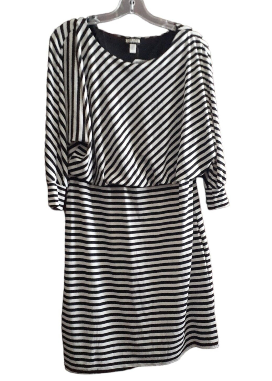 Womens Haani Career Dress Jailhouse Stripe Blouson Waistline Lined XL New