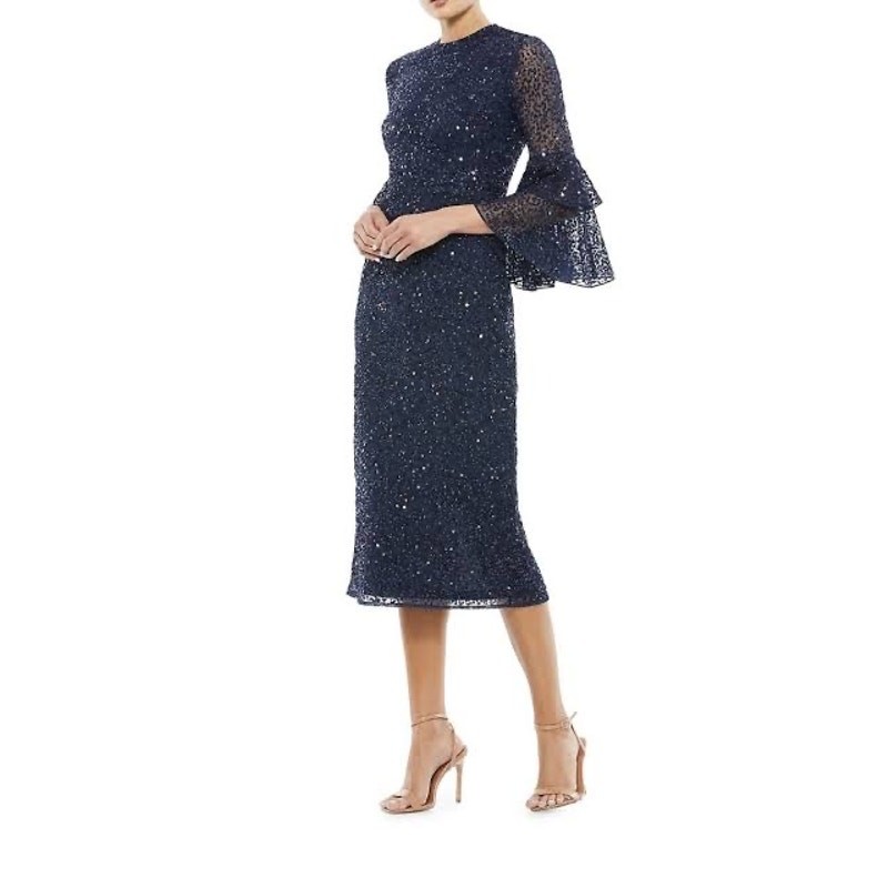 Mac Duggal Beaded Tiered Cuffs Dress size 2