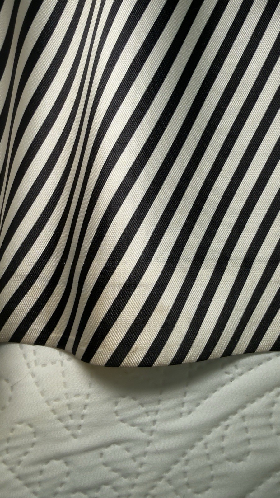 Halston Heritage Strapless Striped Faille Black & Ivory Striped Gown SIze 8