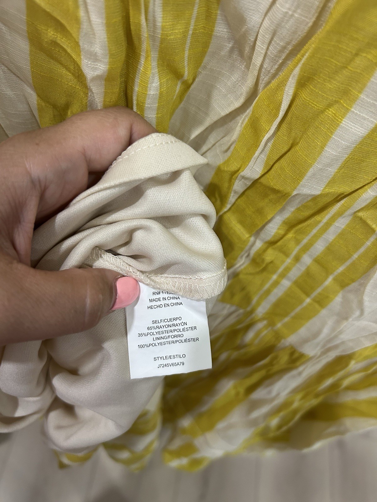 June & Hudson yellow white Ruffle Maxi Tiered Dress Party Vacation Resort Large