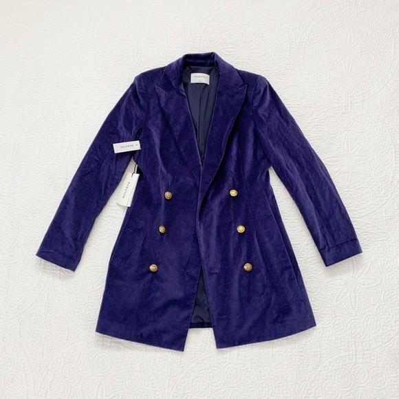 Aritzia Babaton Pelli Velvet Blazer Dress, Dark Shibori