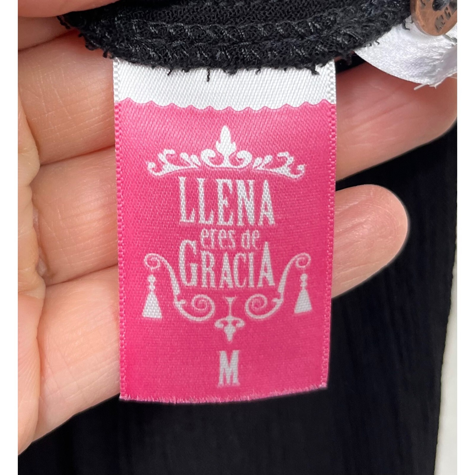 LLena Eres de Gracia blk mini whimsy goth lacy dress Y2K sz M