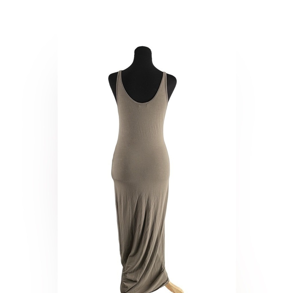 Aritzia Babaton Freddie Tank dress midi khaki green stretch lounge summer sz sm