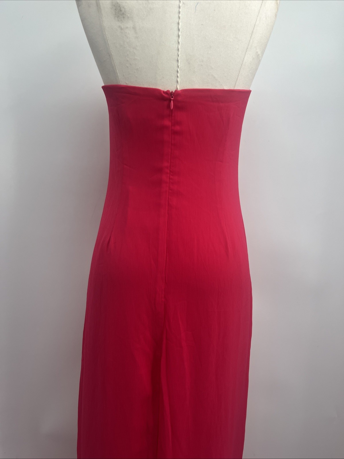 Superdown Women’s Front Slit Pink Asher Non-Slip Strapless Dress Size Medium