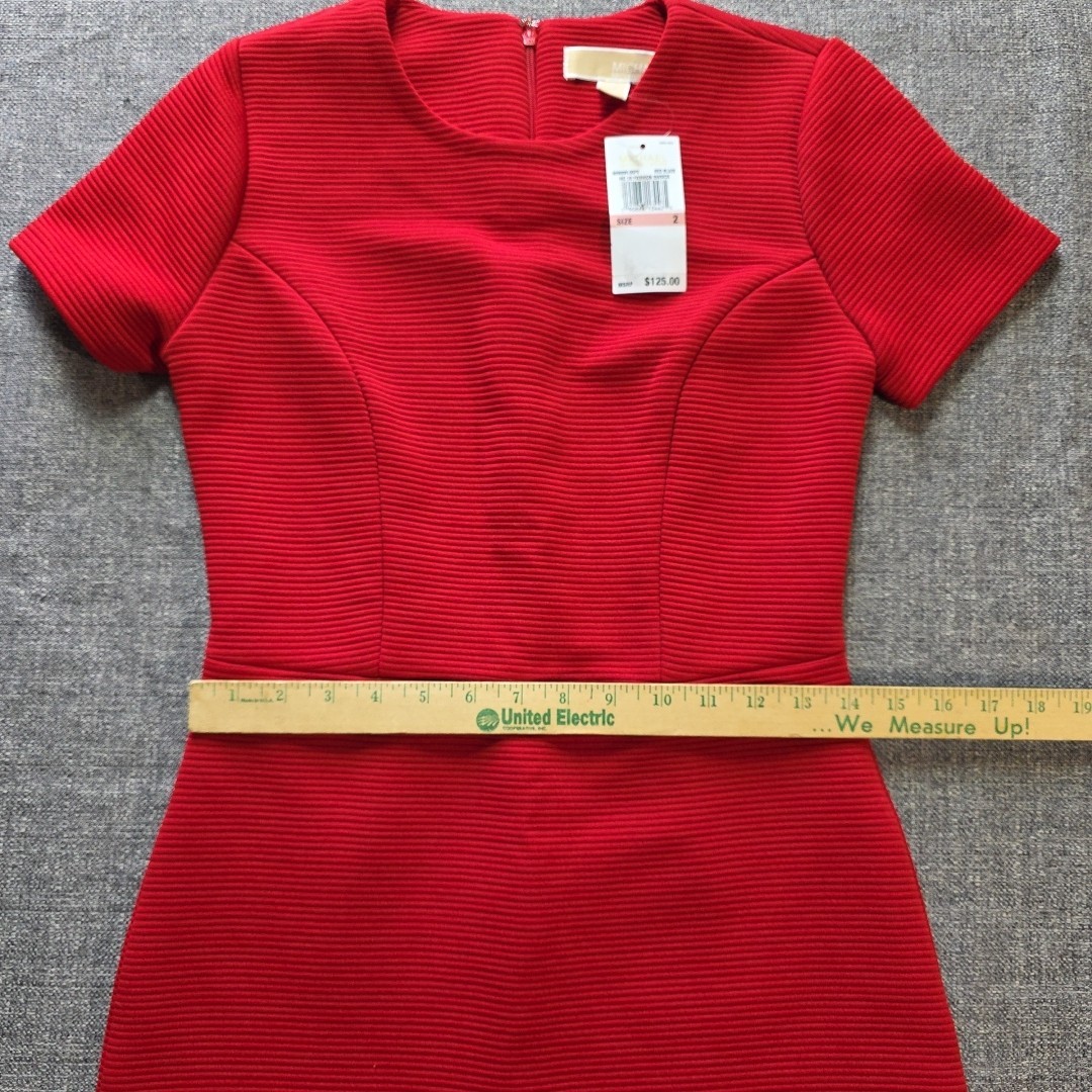 Michael Kors Dress Red Blaze Womens Size 2 NWT (Small Mark)