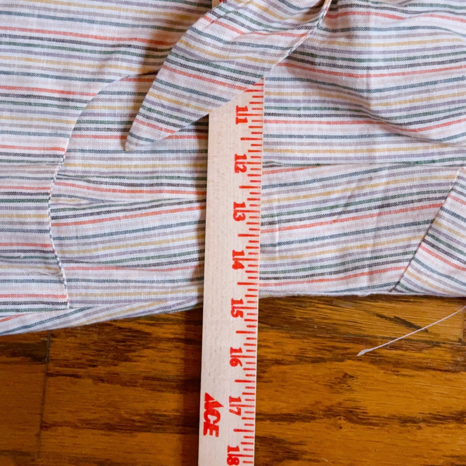 Olivaceous Linen Blend Striped Dress S Plunge V Front Knot Pockets NWT