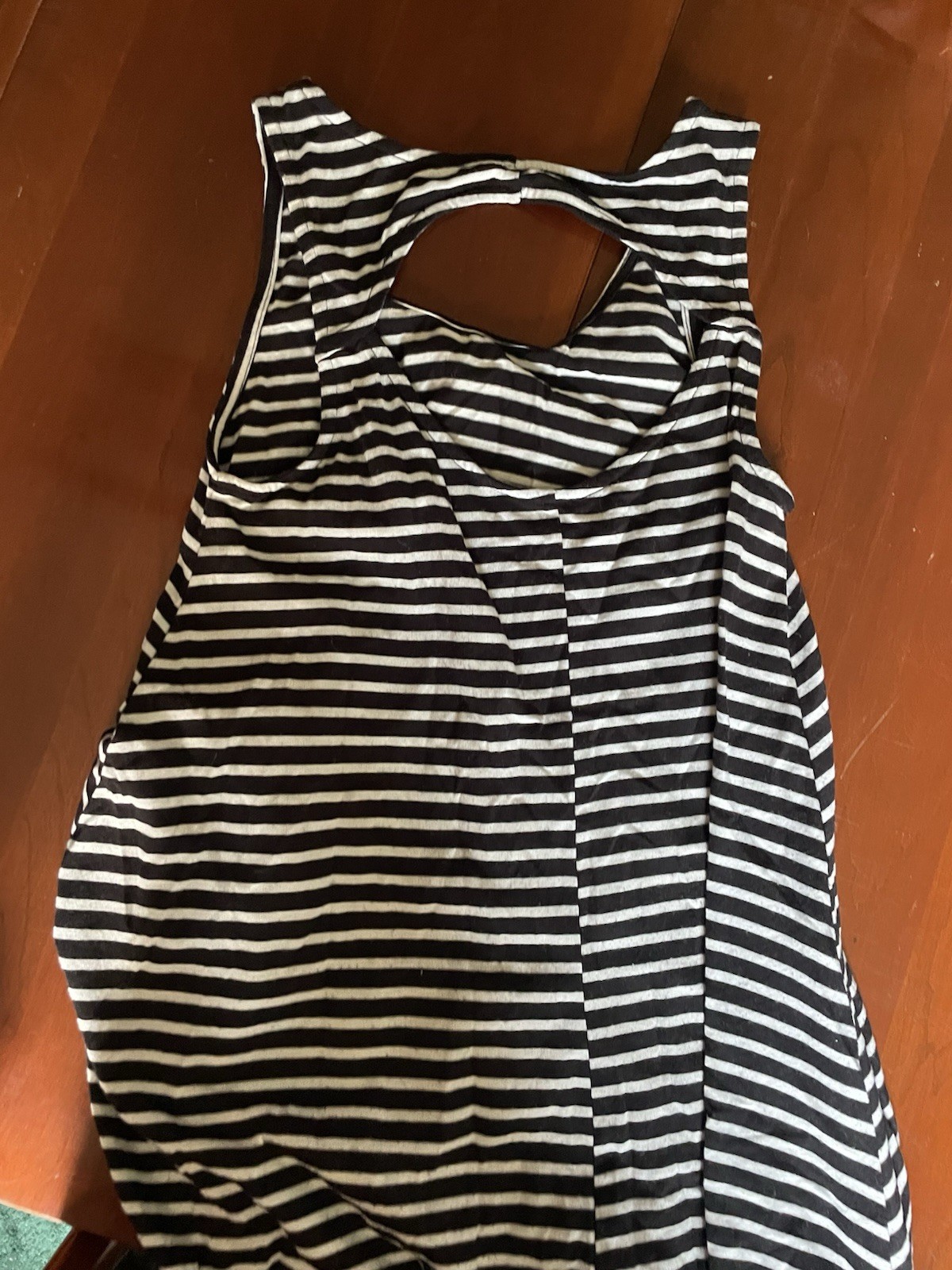 Arizona Jeans Black And White Striped Mini Dress Size Medium