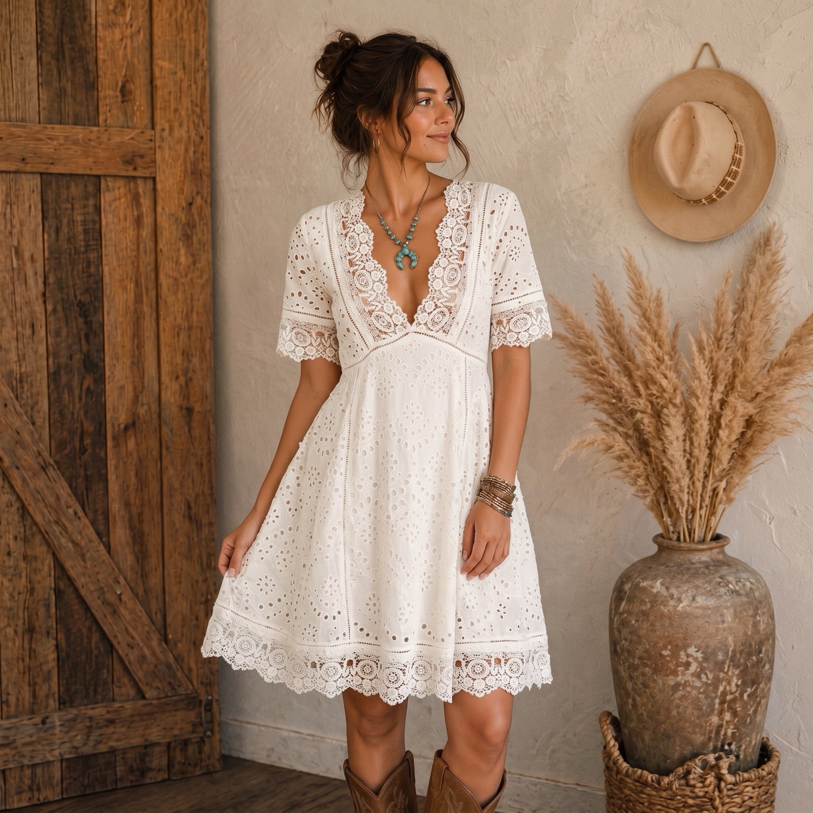 FREE PEOPLE Nightcap Clothing White Lace Lottie Dress Size 4 Ethereal Beach