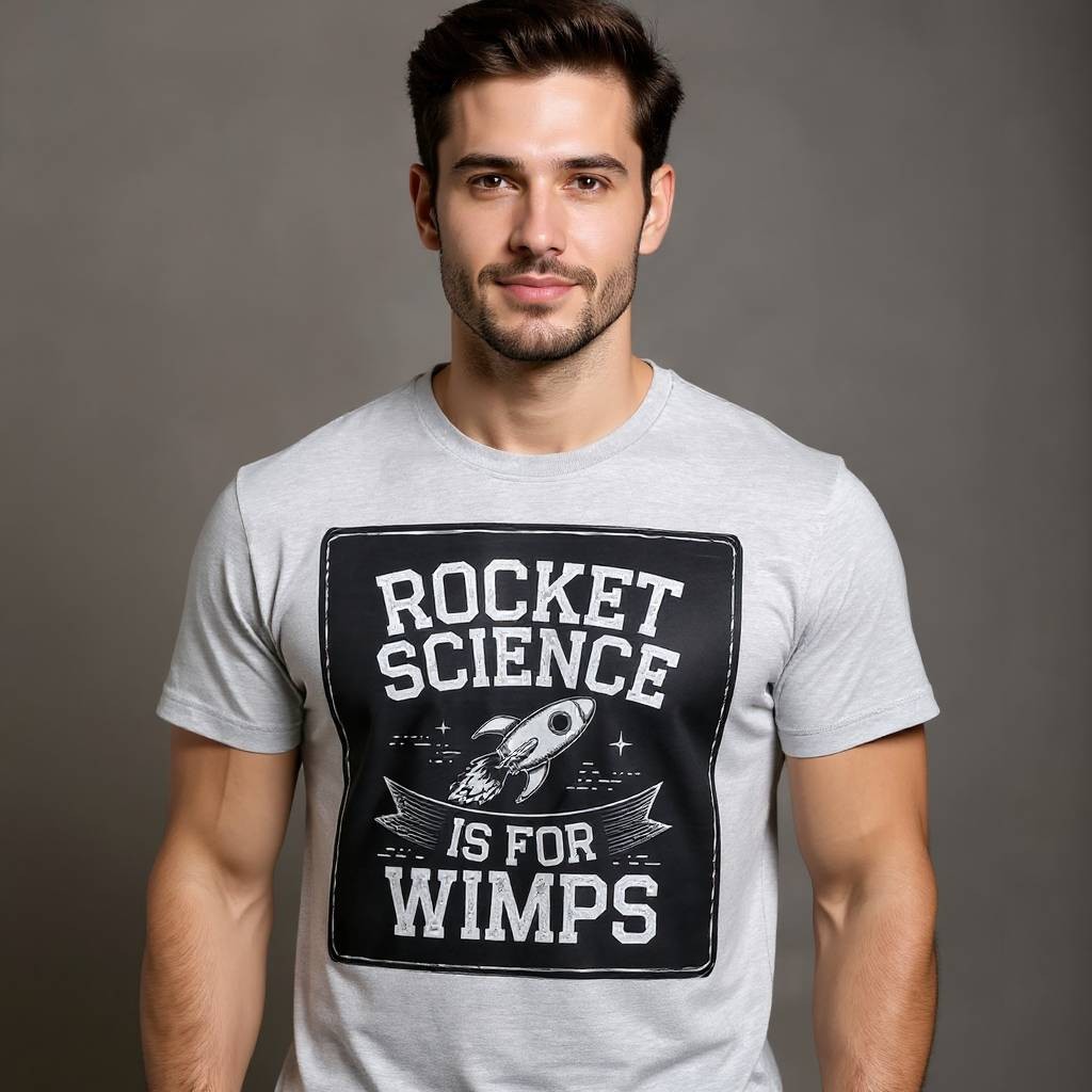 Rocket Science Is For Wimps Funny Graphic Tee