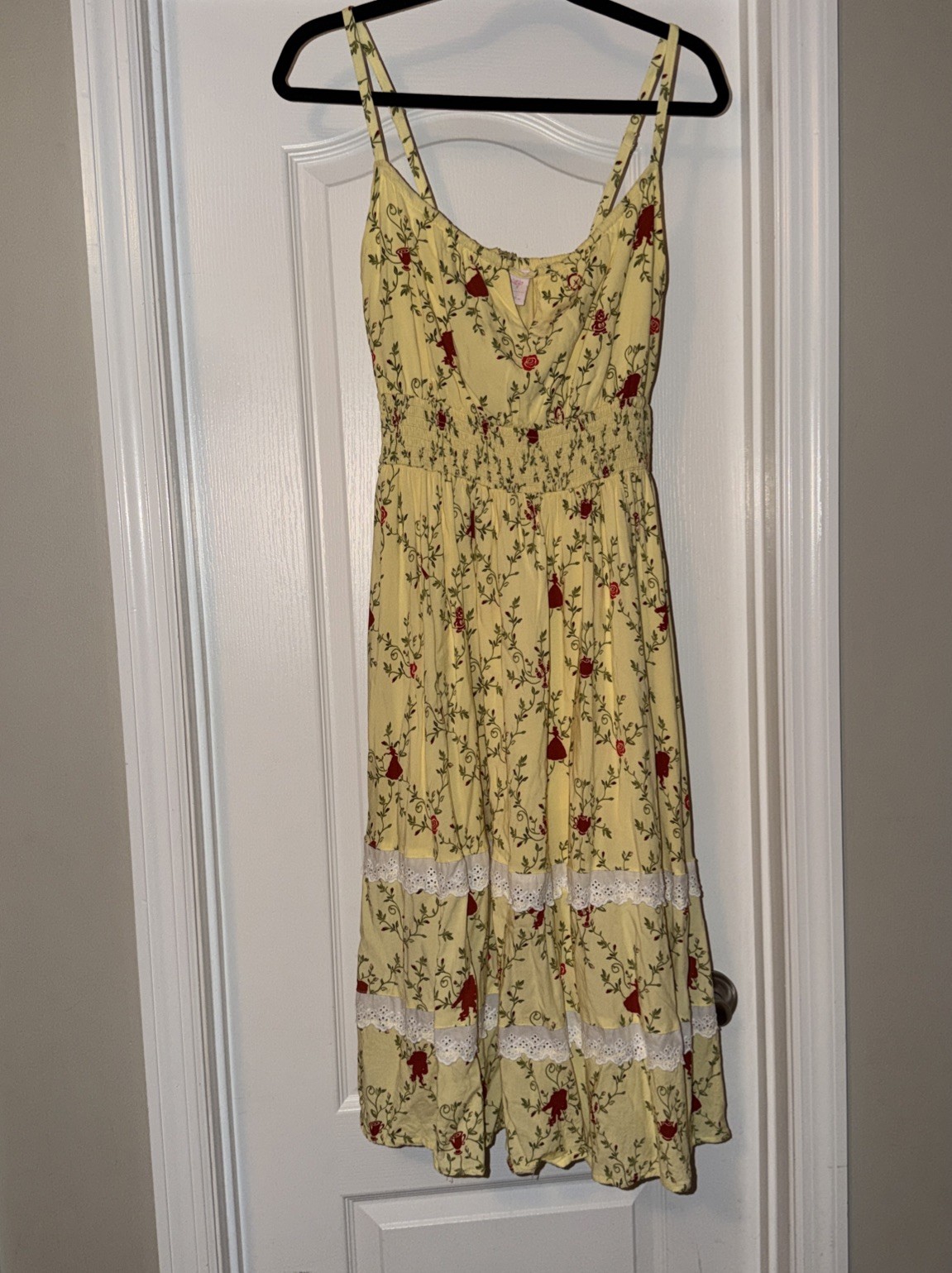 Her Universe Size m Disney Beauty And The Beast Vintage Print Midi Dress