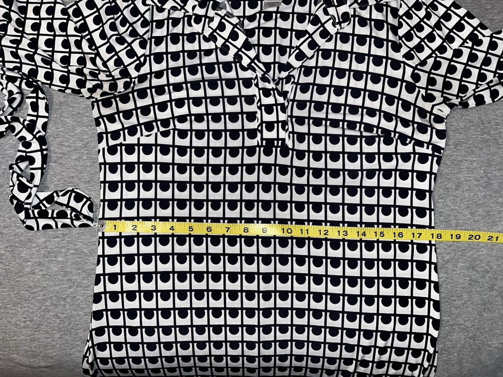 Laundry by Design Women’s Geometric Dots black white & red women’s dress Sz 10