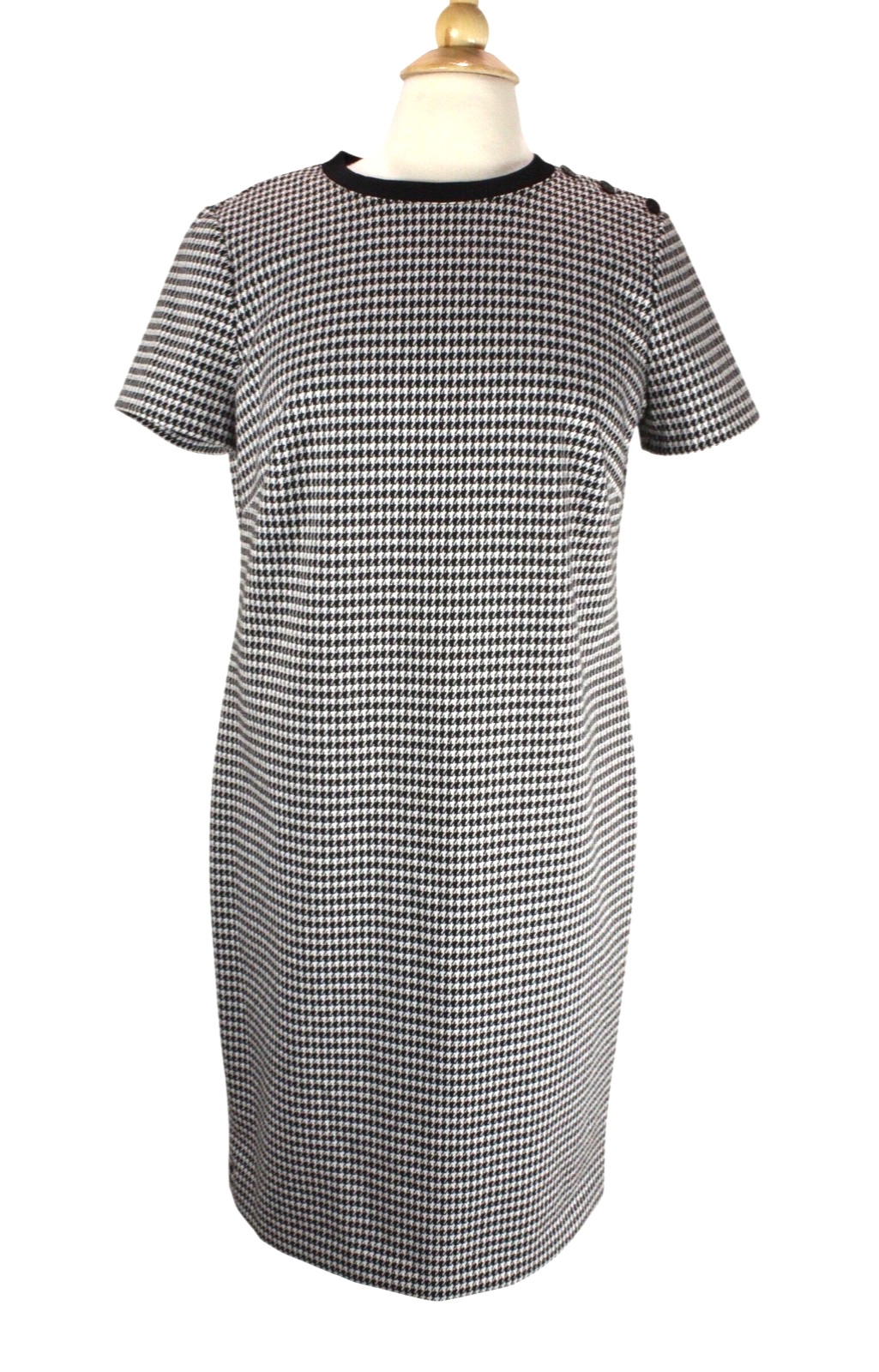 Ralph Lauren Sheath Dress size 10 Houndstooth Short Sleeve