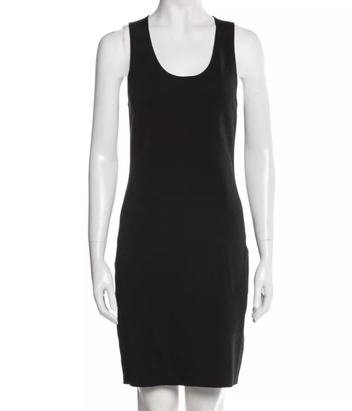 Helmut Lang Technical Neoprene Scuba Sleeveless Tank Dress Black Small
