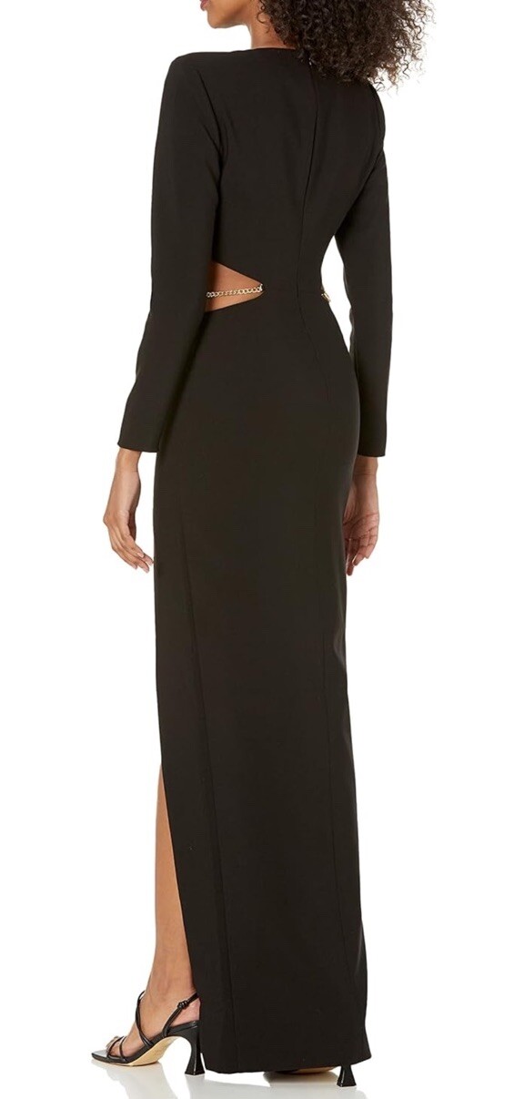 Likely Women’s Mikey Long Sleeve Maxi Length Gown Size 00 Black