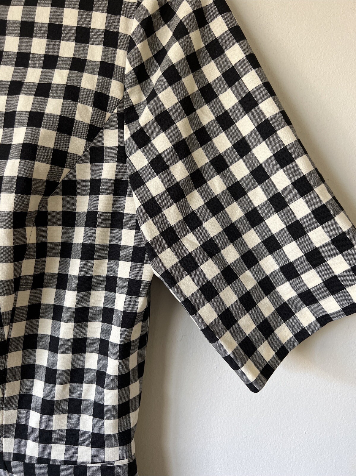 J. Crew Mini Dress Size 0 Gingham Bi Stretch Wool Blend Tollegno 1900 Career