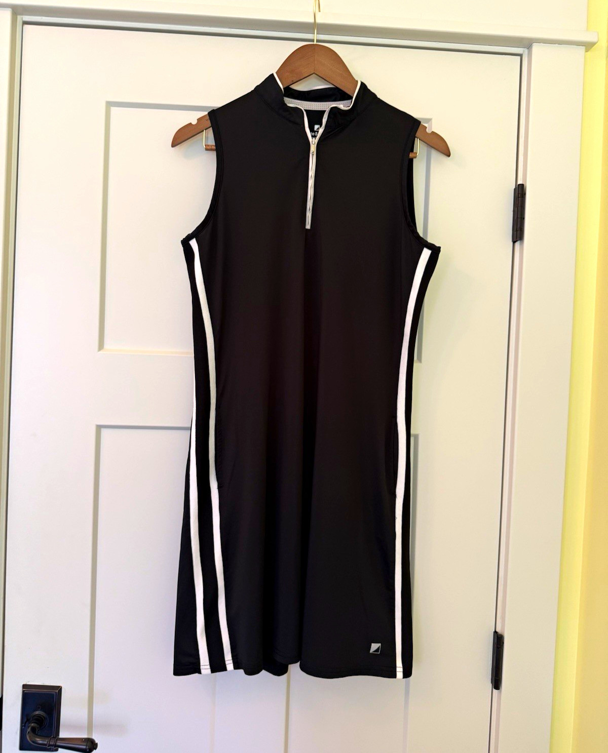 Bette & Court Black Sleeveless Sprint Quarter-Zip Golf Tennis Athletic Dress M