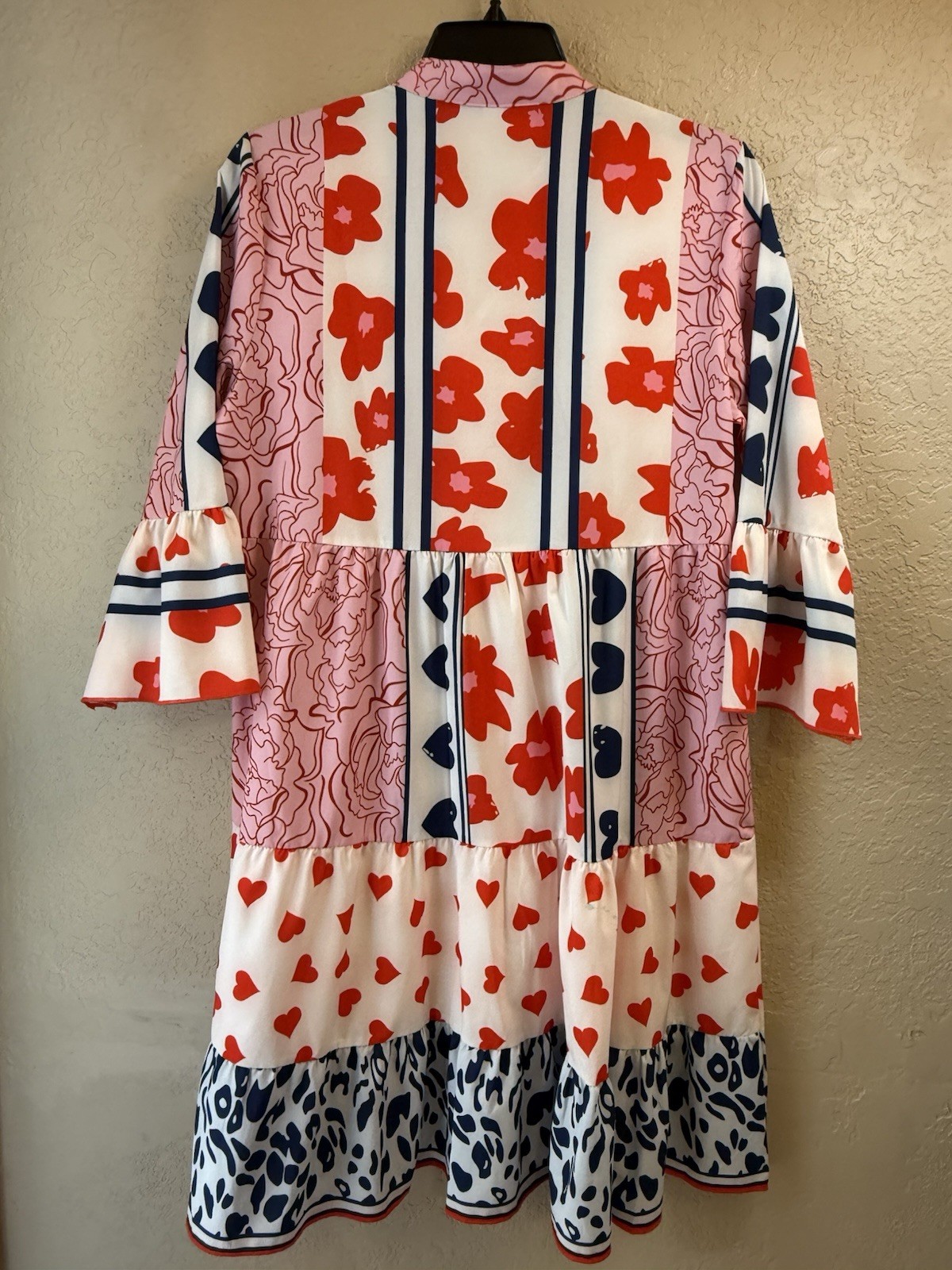 Made with Heart Love Dress Size Small Midi Floral Heart Print