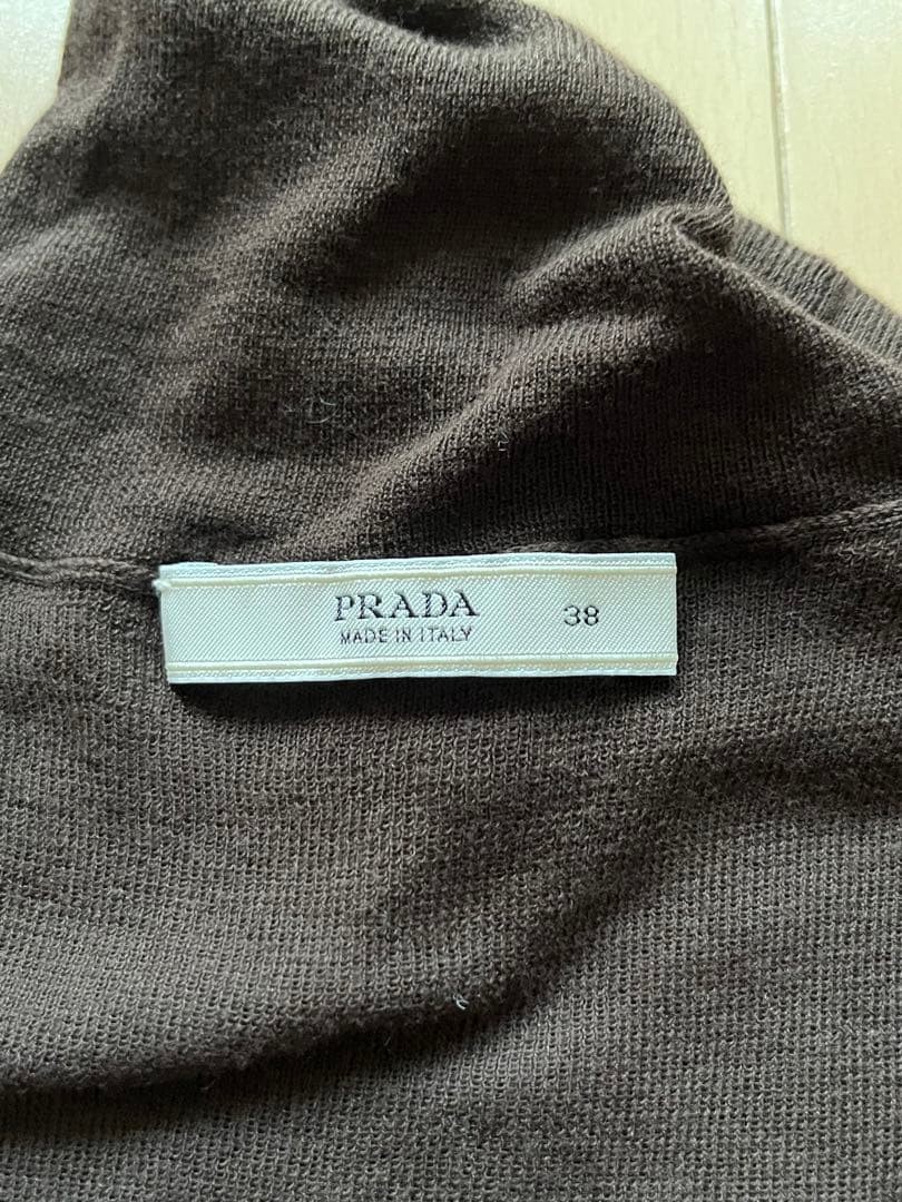 USED PRADA TURTLENECK COTTON KNIT, SLEEVELESS, SUMMER WEAR VERYGOOD