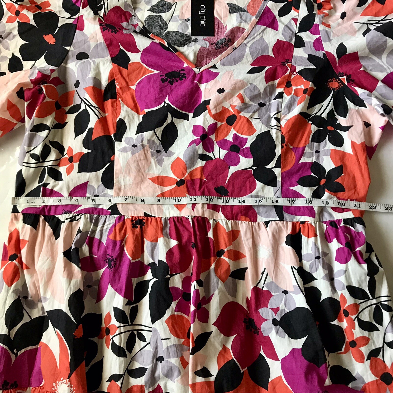 City Chic Trendy Plus Size Vintage Vibe Midi Dress Size 20