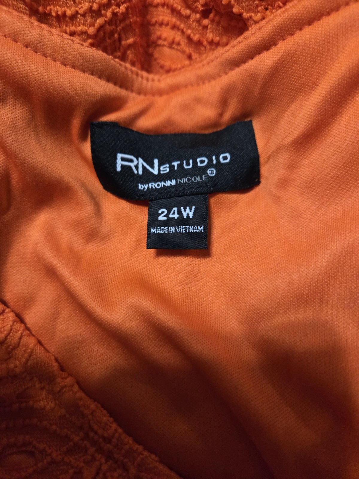 RN Studio Size 24W Dress Womens Orange Vneck