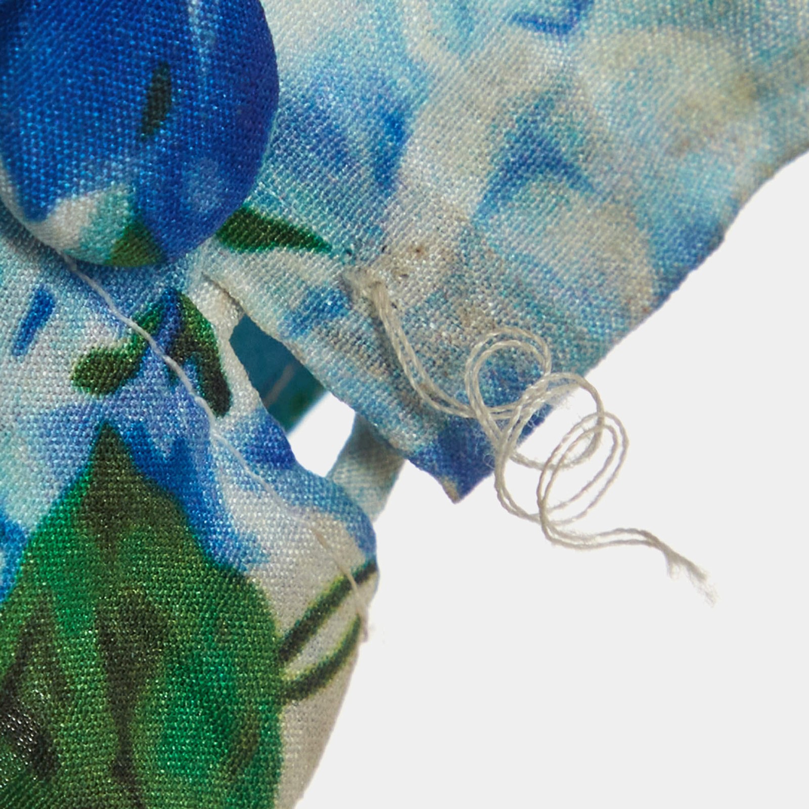 Magda Butrym Blue Floral Print Silk Crepe Setubal Mini Dress S