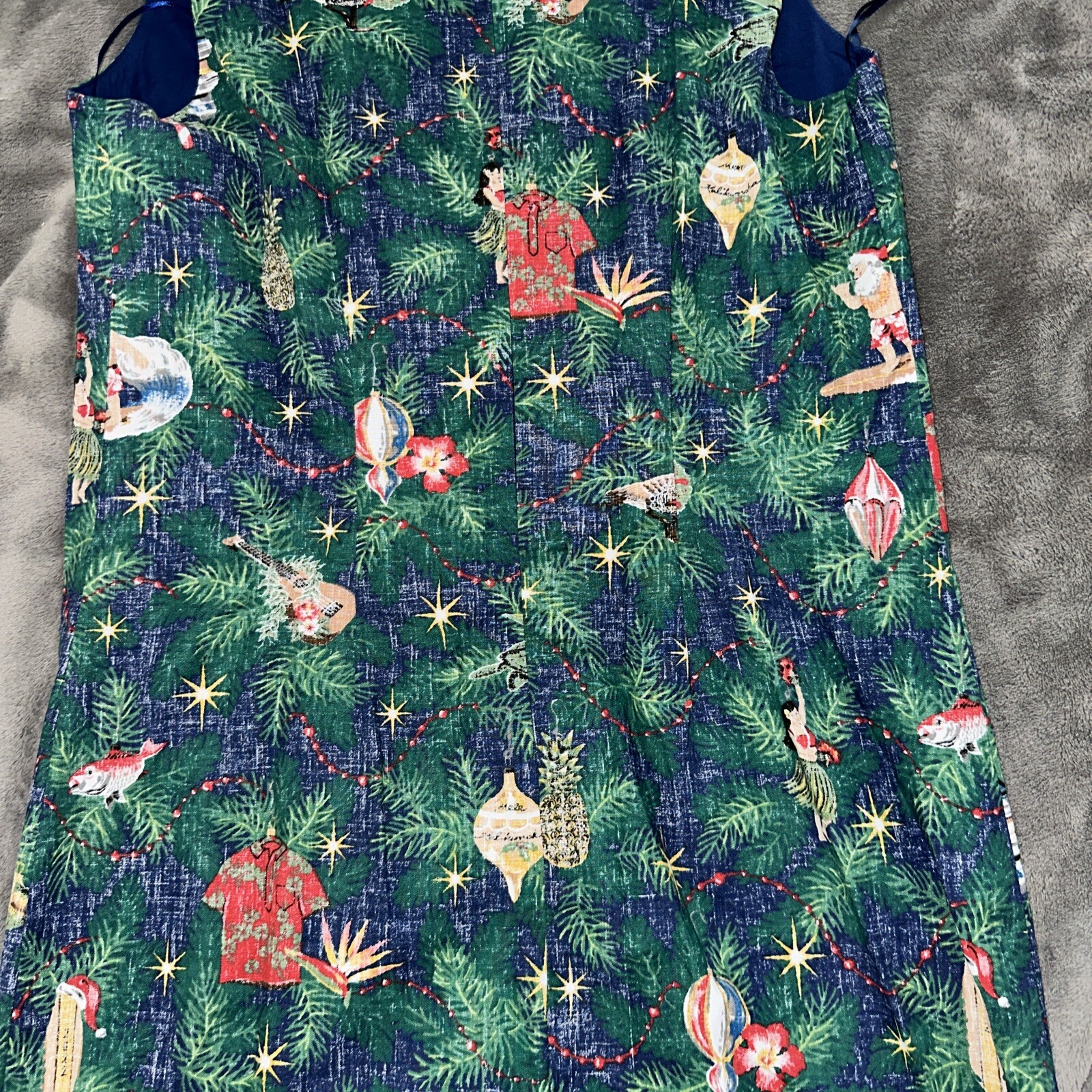 NWT 2022 REYN SPOONER Size 4 Christmas Mele Kalikimaka Zipper Women’s Dress W13